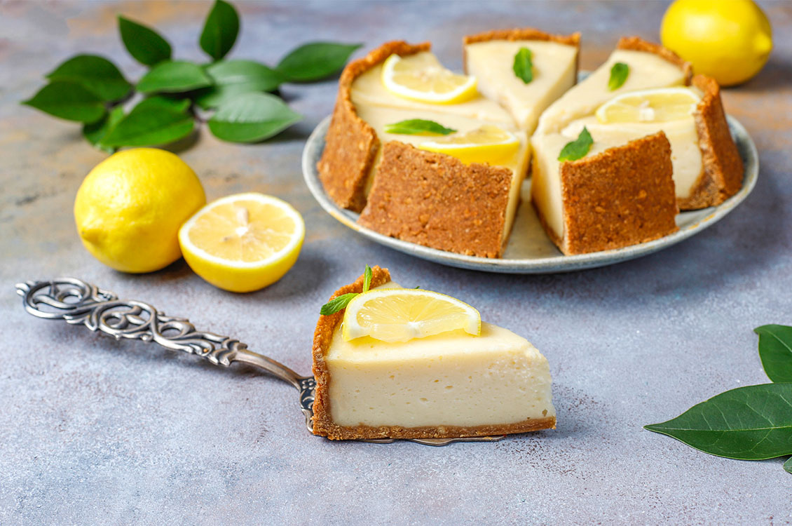 Cheesecake με αρωματική μαρμελάδα λεμόνι