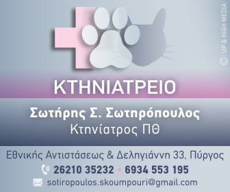 Κτηνιατρείο Σωτηρόπουλος Σ. - Πύργος Ηλείας