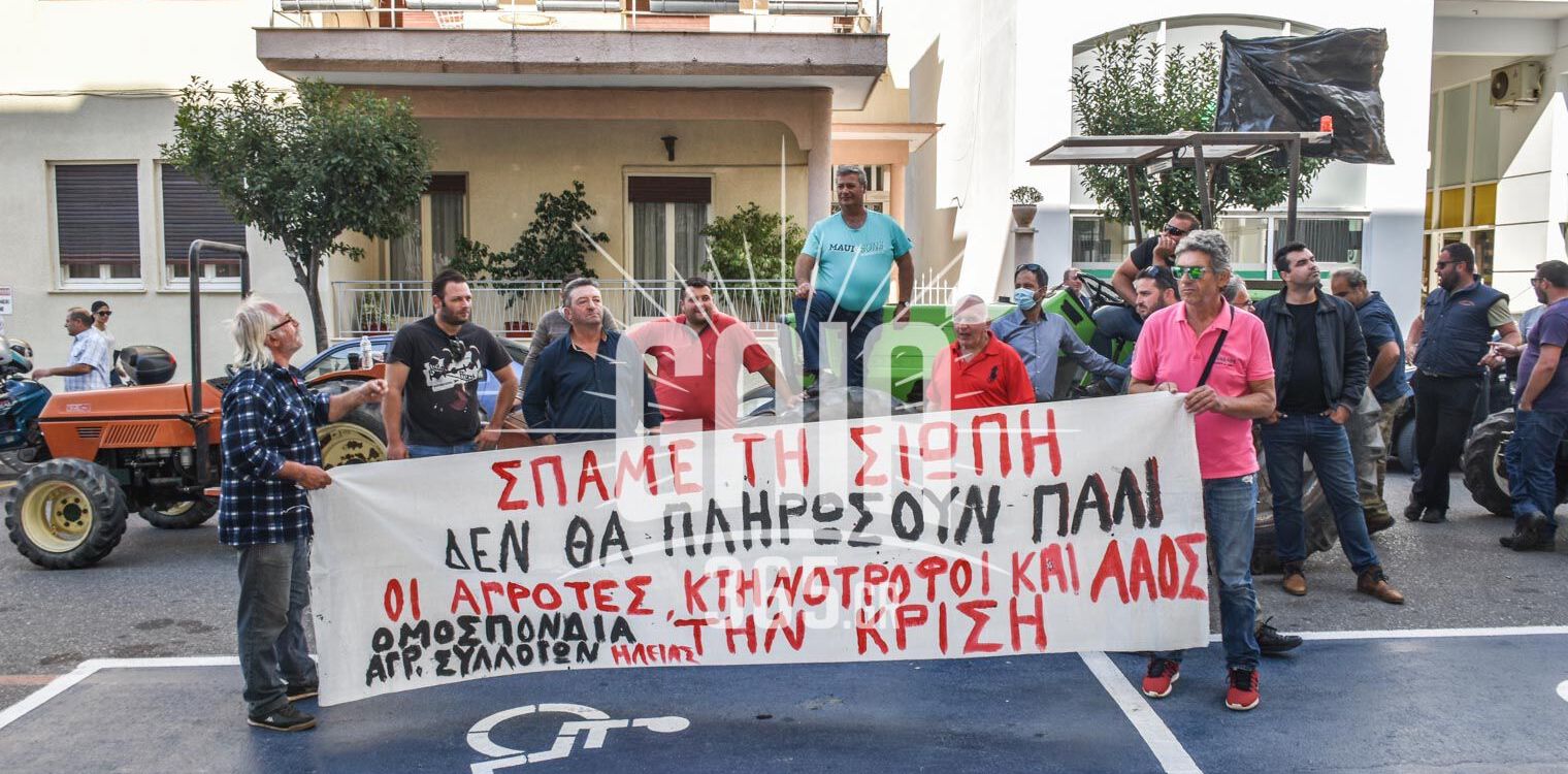 Σε κινητοποιήσεις οι αγρότες της Ηλείας - Κατέθεσαν ψήφισμα στον αντιπεριφερειάρχη Αγρ. Ανάπτυξης