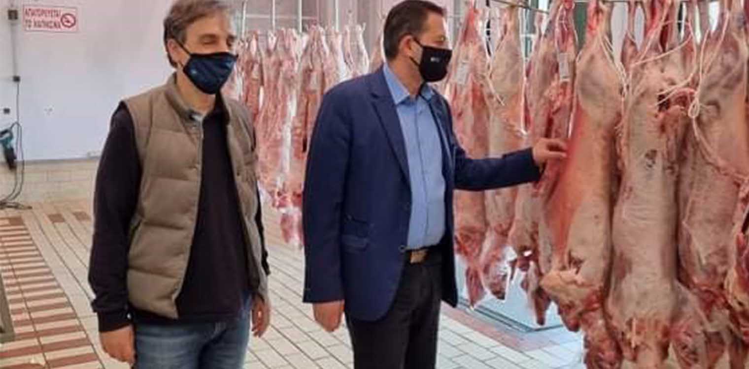 Στα Ηλειακά Βιομηχανικά Σφαγεία o Θ. Βασιλόπουλος