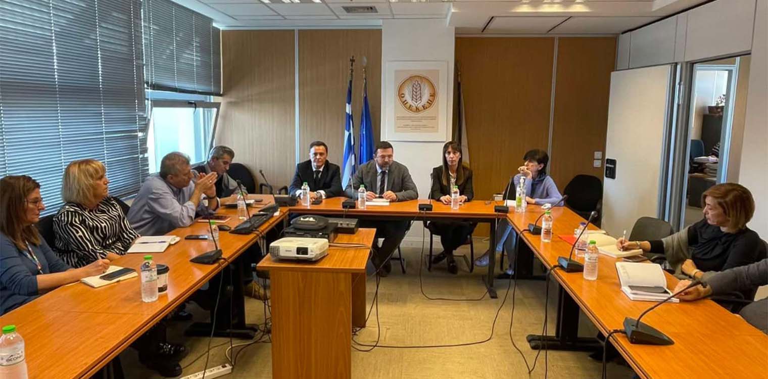 Η επίσκεψη του Γ.Γ ΥΠΑΑΤ Γιώργου Στρατάκου στον ΟΠΕΚΕΠΕ σηματοδοτεί την επανεκκίνηση του Οργανισμού
