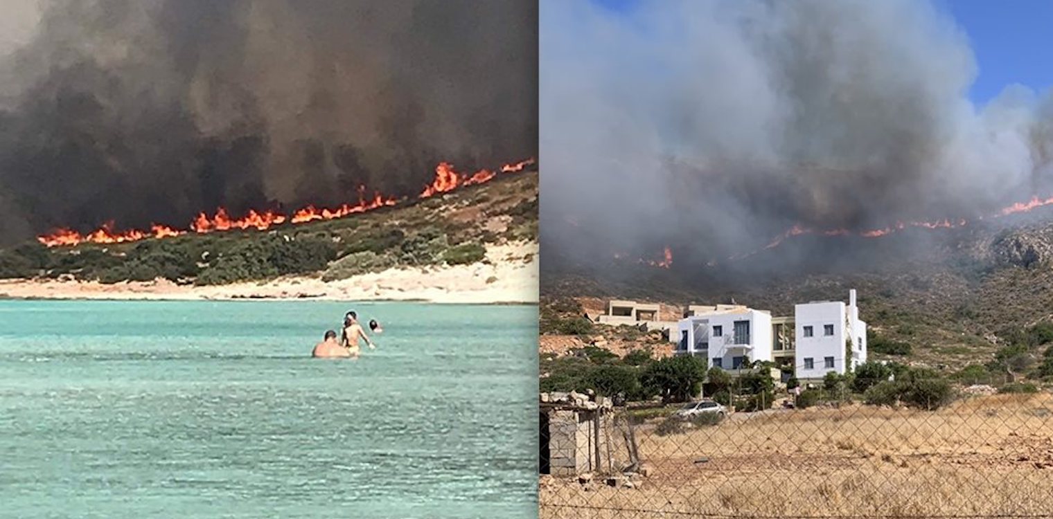 Για 2η ημέρα μαίνεται η φωτιά στην Ελαφόνησο
