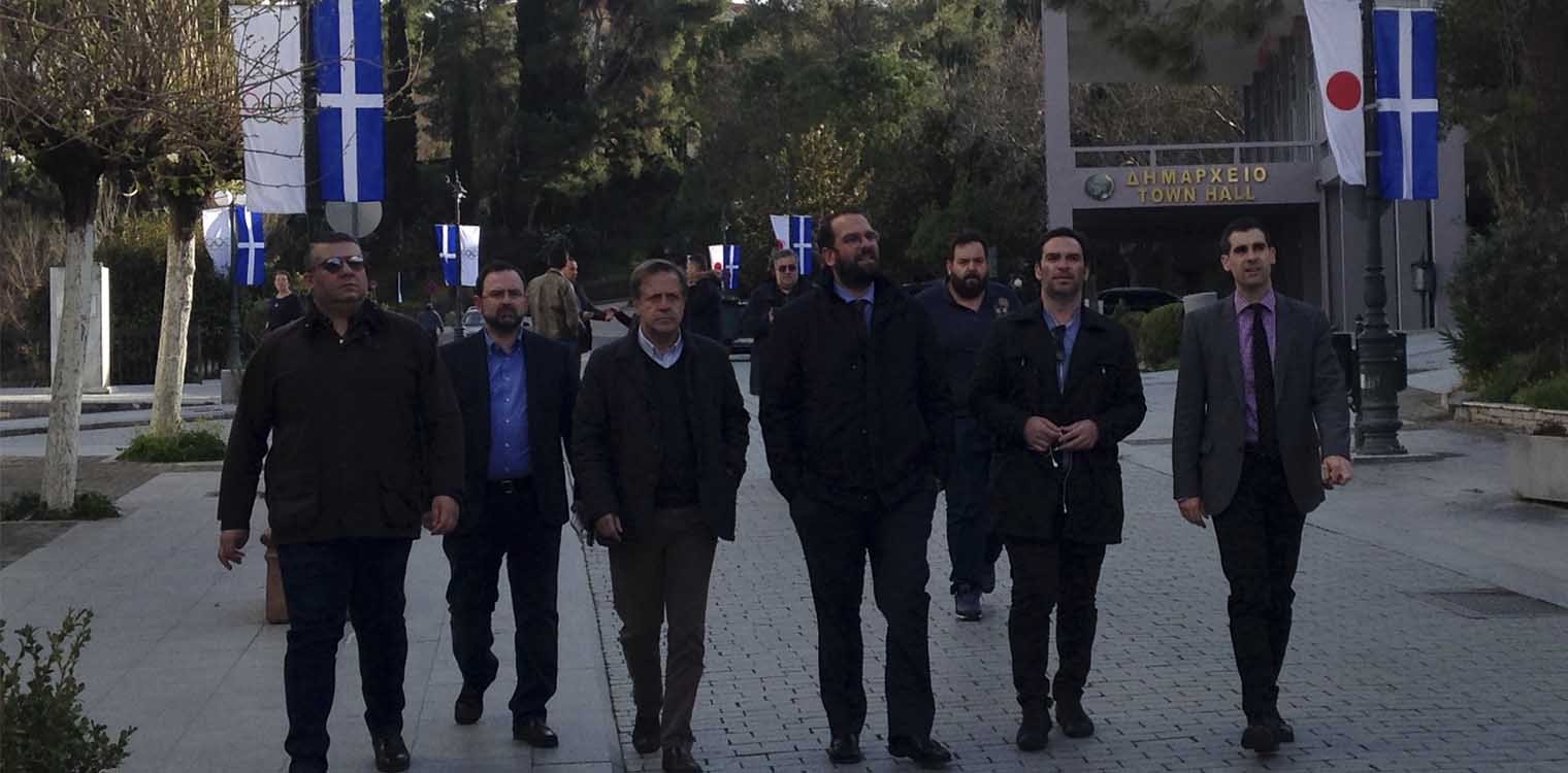 Αυτοψία Φαρμάκη και των συνεργατών του στην Αρχ. Ολυμπία ενόψει της Αφής της Ολυμπιακής Φλόγας