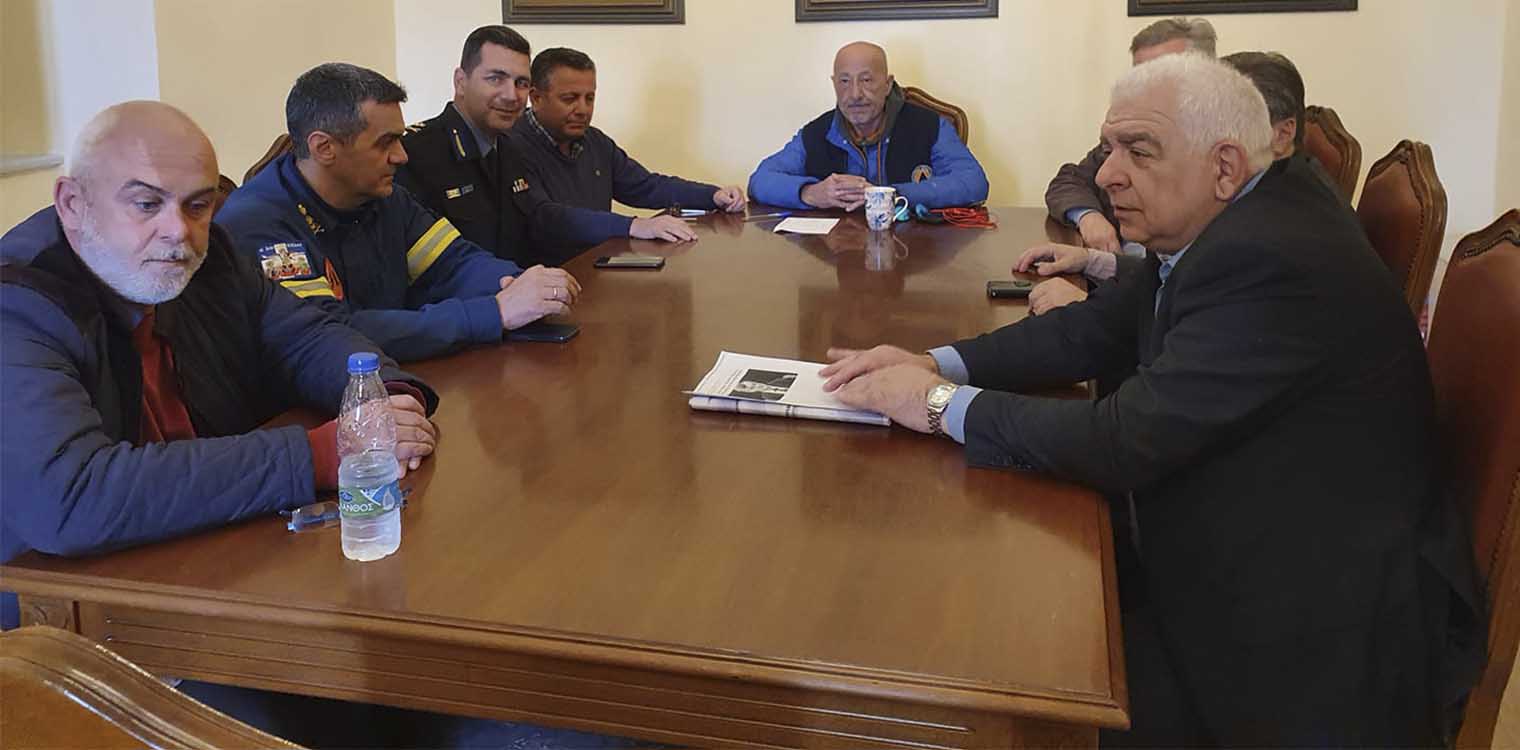 Δήμος Πηνειού: Συνάντηση με τον Εθνικό Διοικητή Πολιτικής Προστασίας και Εθνικό Συντονιστή Κρίσεων Βασίλης Παπαγεωργίου