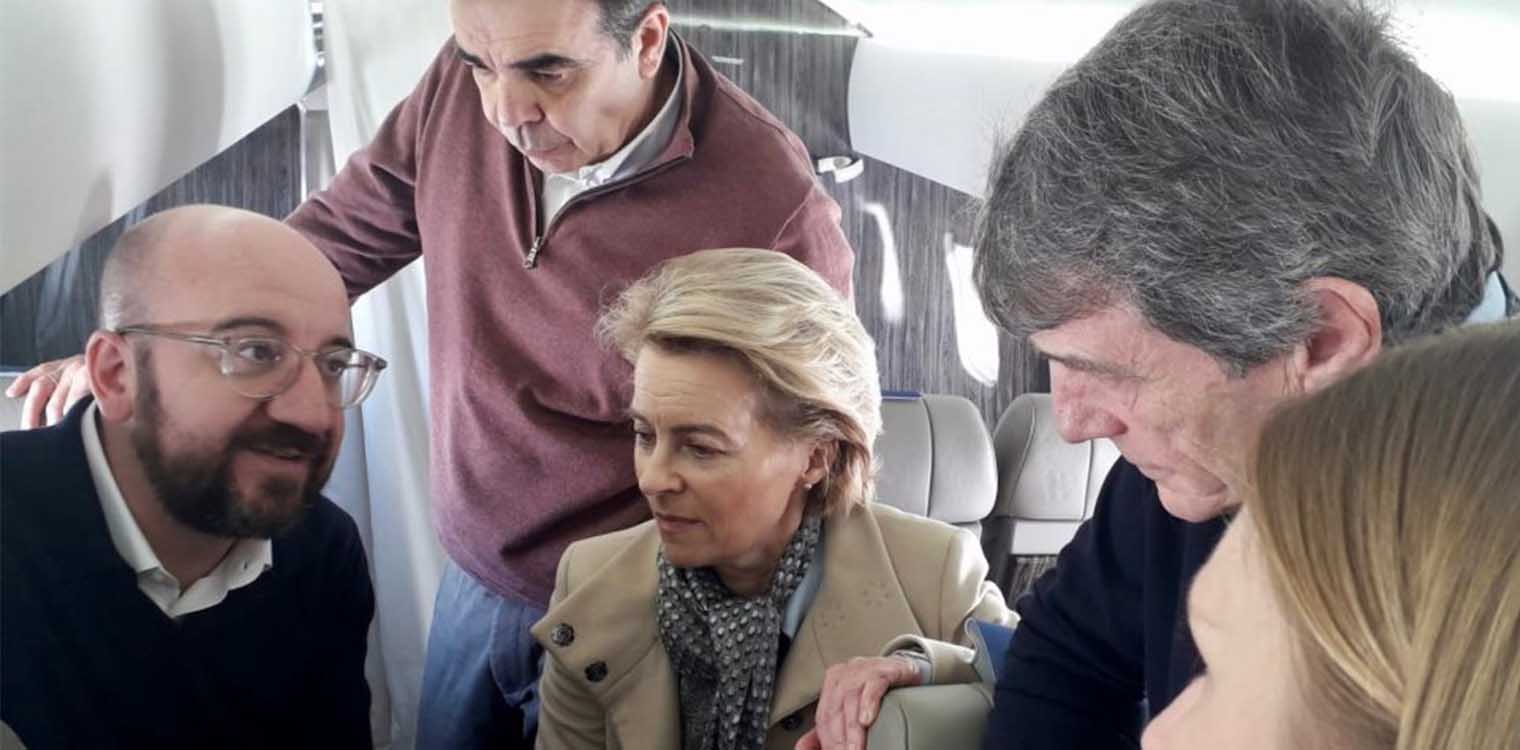 Στον Έβρο η ηγεσία της ΕΕ - Αυτή την ώρα η πτήση με ελικόπτερο πάνω από τα σύνορα