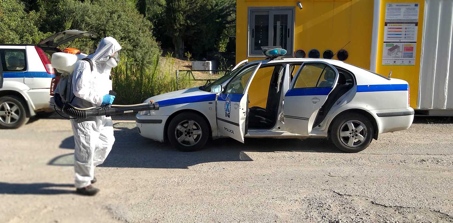 Απολύμανση οχημάτων στον Δήμο Αρχ. Ολυμπίας