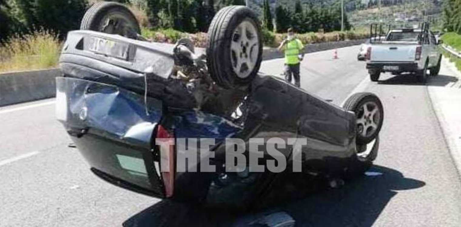 Αυτοκίνητο ντελαπάρισε στην περιμετρική της Πάτρας