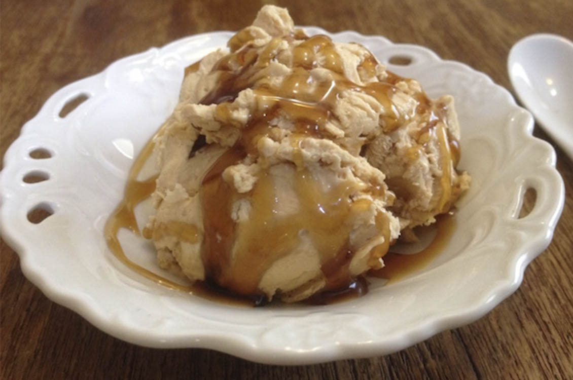 Παγωτό dulce de leche με τυρί mascarpone