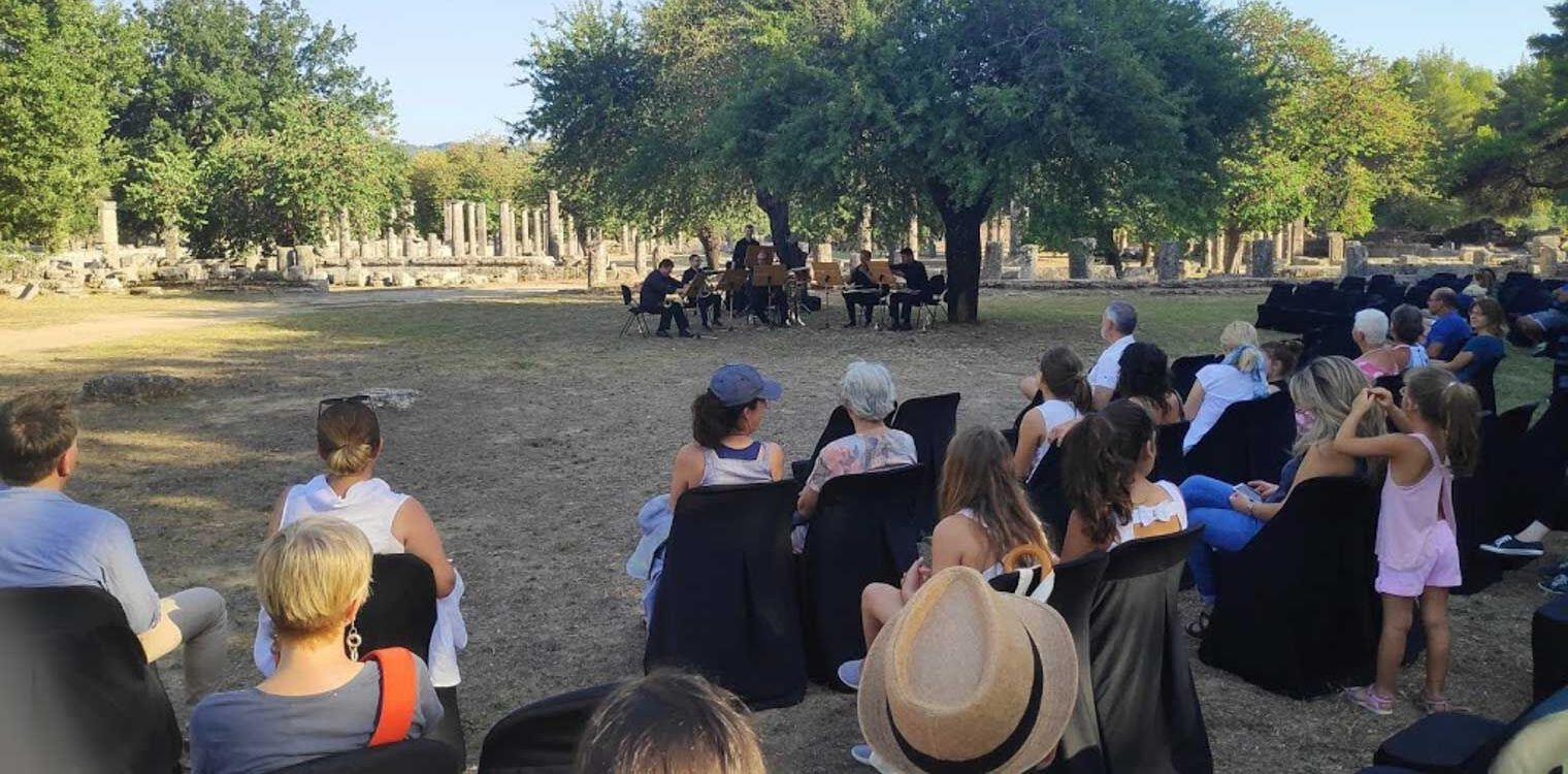 Αρχαίο Γυμνάσιο Ολυμπίας: Τα πάντα ήταν ρυθμός και μαγεία στη συναυλία του METALLON Quintet της Κρατικής Ορχήστρας Αθηνών