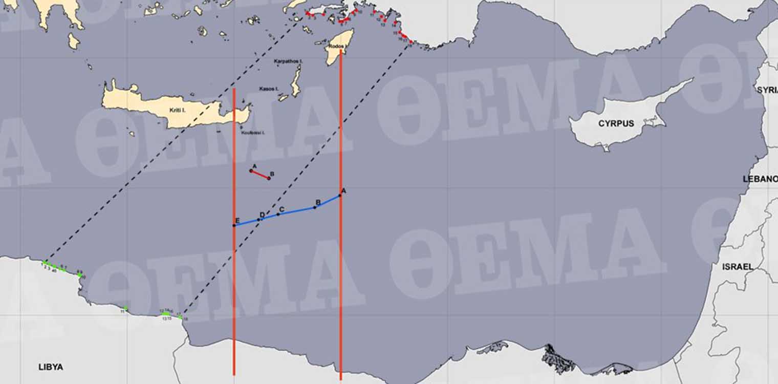 Αυτός είναι ο χάρτης της συμφωνίας Ελλάδας - Αιγύπτου για την ΑΟΖ