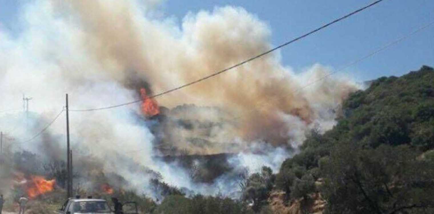 Φωτιά στην Κρήτη: Στη μάχη και εναέρια μέσα – Ζημιές σε σπίτι