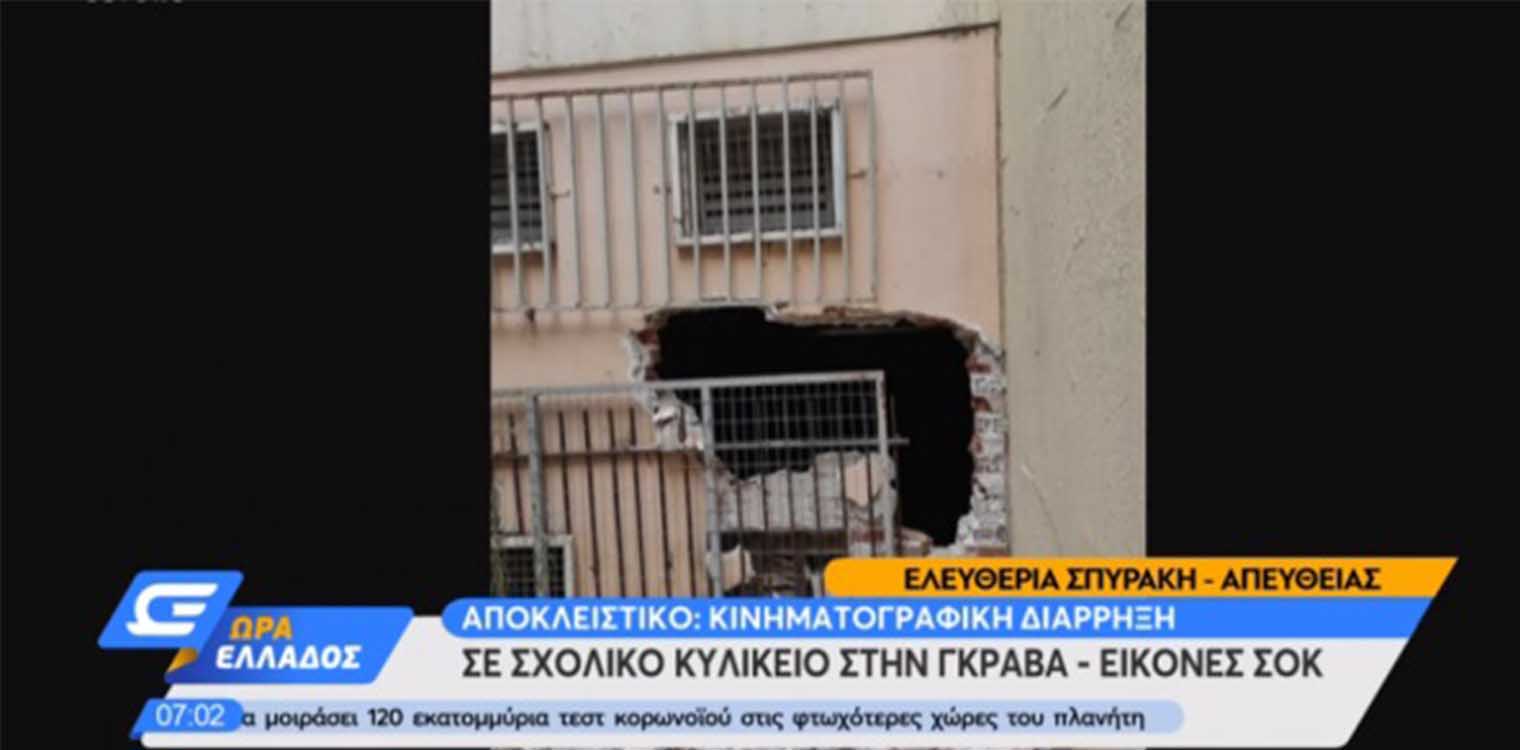 Κινηματογραφική διάρρηξη σε σχολικό κυλικείο στην Γκράβα