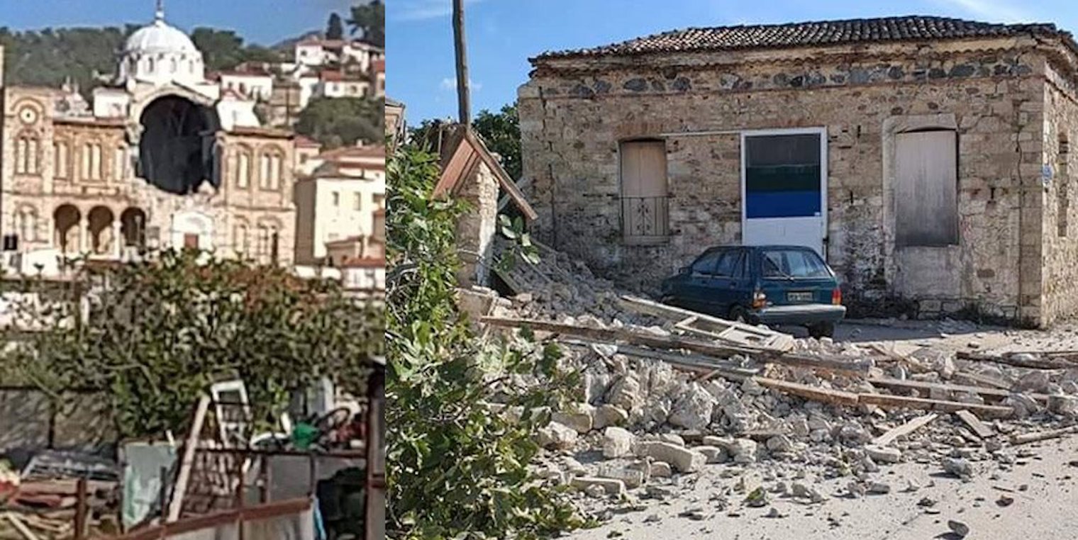 Σεισμός στη Σάμο: Έπεσε εκκλησία στο Καρλόβασι