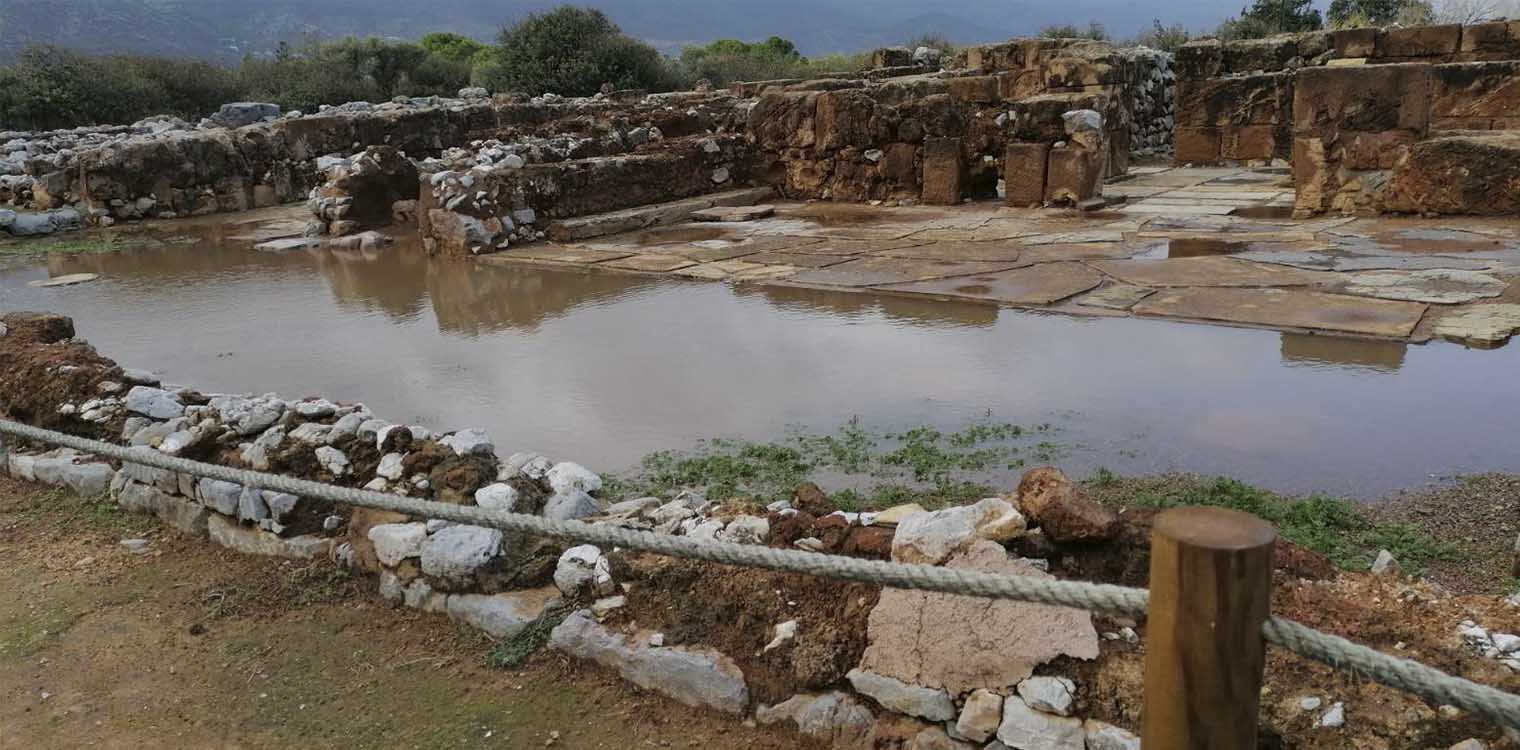 Πλημμύρισε ο αρχαιολογικός χώρος στα Μάλια