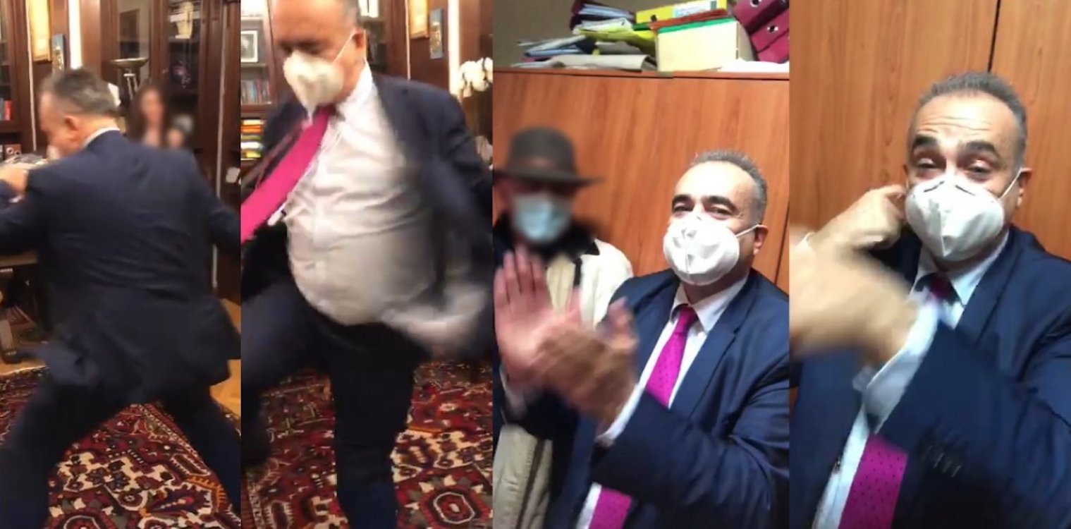«Σεισμός, σεισμός Δημήτρης Βερβεσός» με ζεϊμπέκικα και συνωστισμό - Βίντεο από το πάρτι