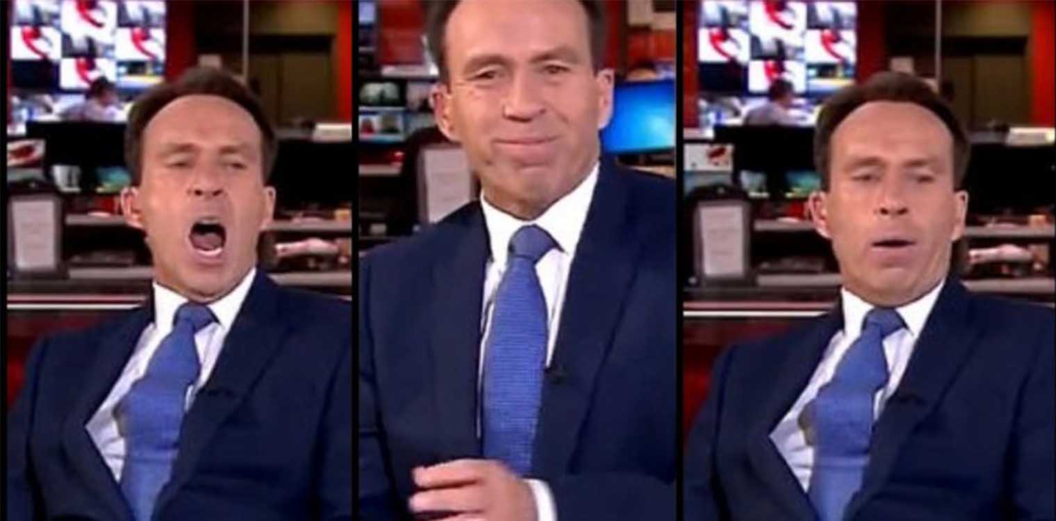 Παρουσιαστής του BBC δεν ήξερε πως ήταν στον αέρα και χασμουριόταν (photos - video)