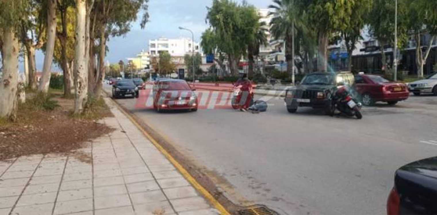 Πάτρα - Τροχαίο: Τινάχτηκε στον αέρα και έπεσε πάνω στο παρμπρίζ (photos)
