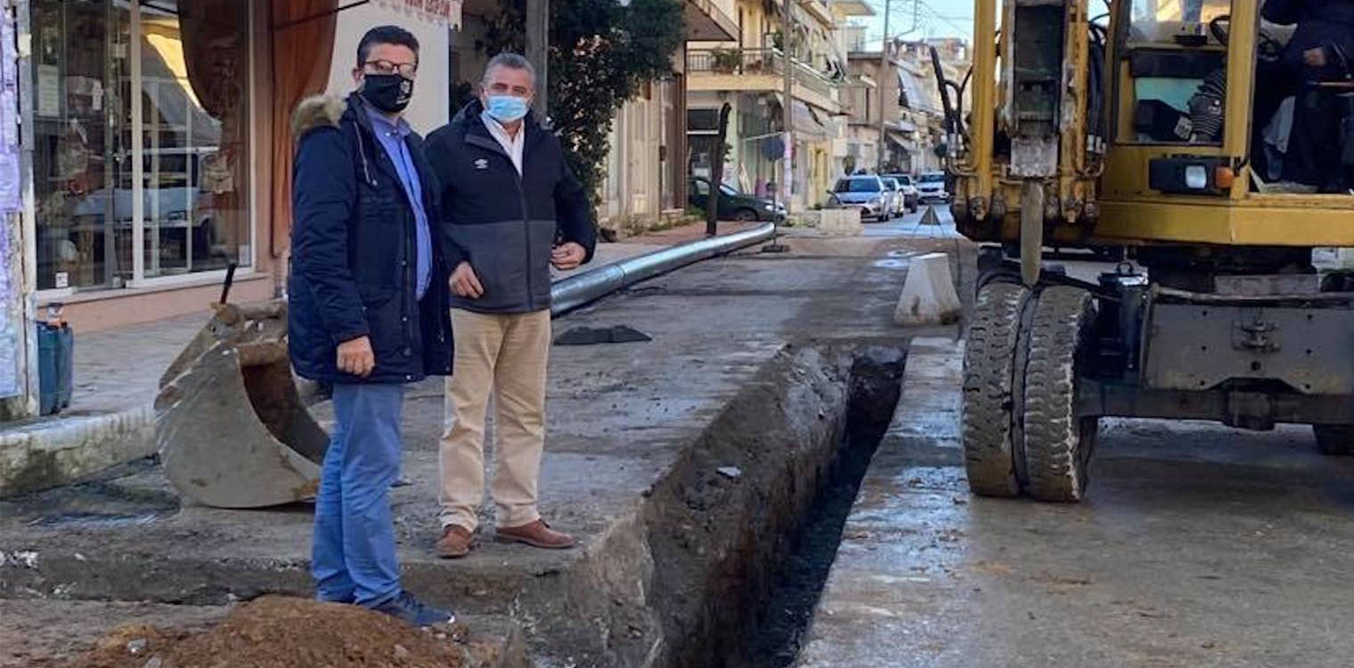 Λέντζας: Αυτοψία στο έργο αντικατάστασης αγωγού ύδρευσης