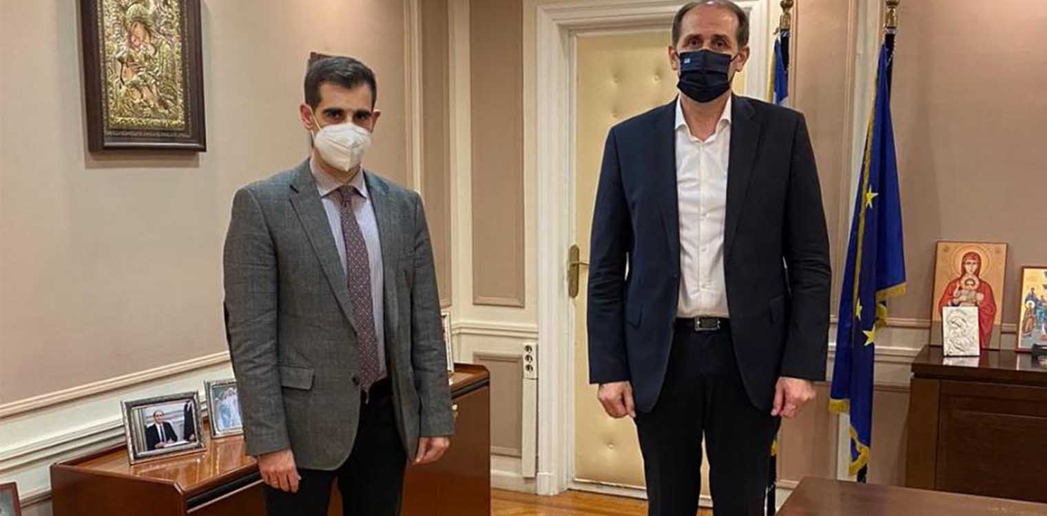 Συνάντηση Γιαννόπουλου με τον Υφυπουργό Οικονομικών Απ. Βεσυρόπουλο