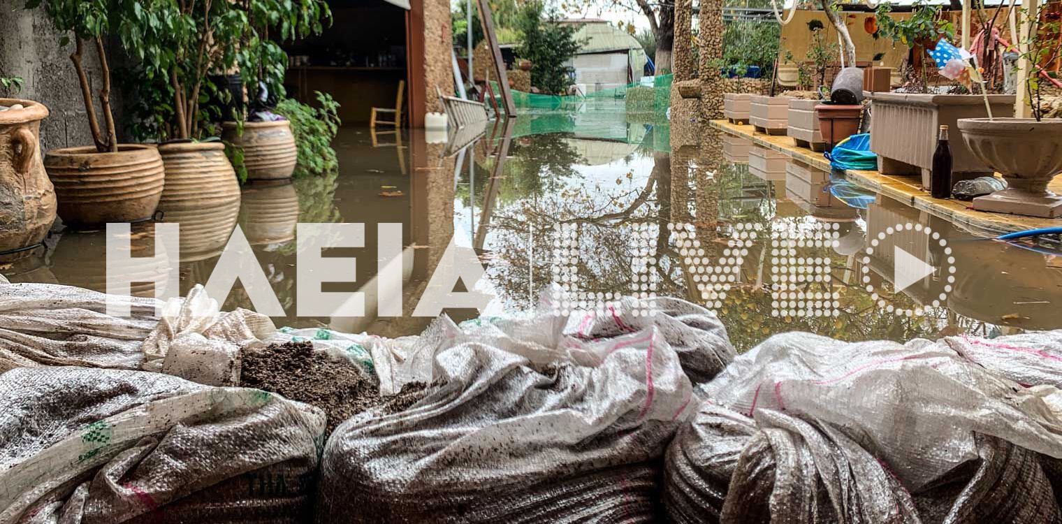 Πύργος: Μόνιμος βραχνάς για τα σπίτια οι πλημμύρες στο τέρμα της Αγ. Σπυρίδωνος