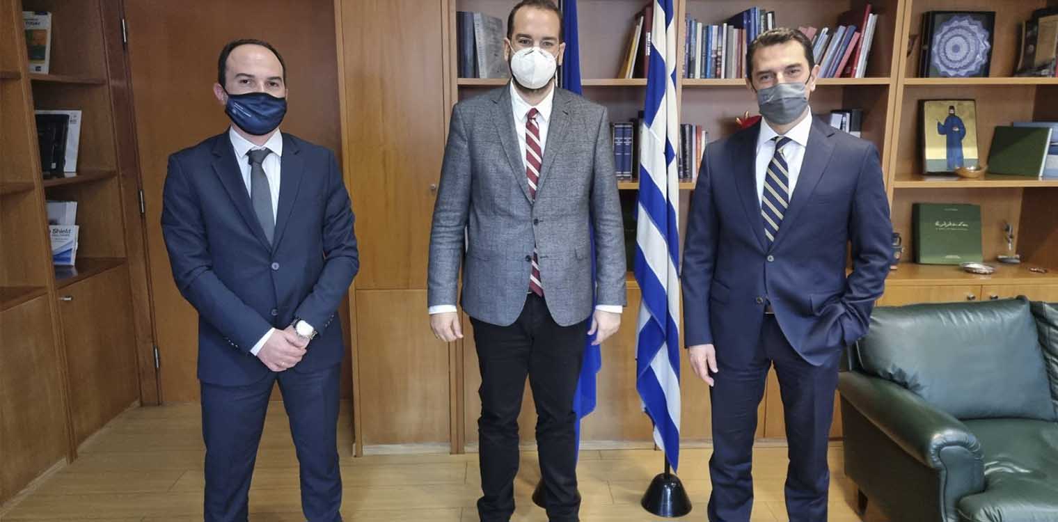 Συνάντηση Ν. Φαρμάκη και Λ. Δημητρογιάννη με τον Υπουργό Περιβάλλοντος και Ενέργειας, Κ. Σκρέκα
