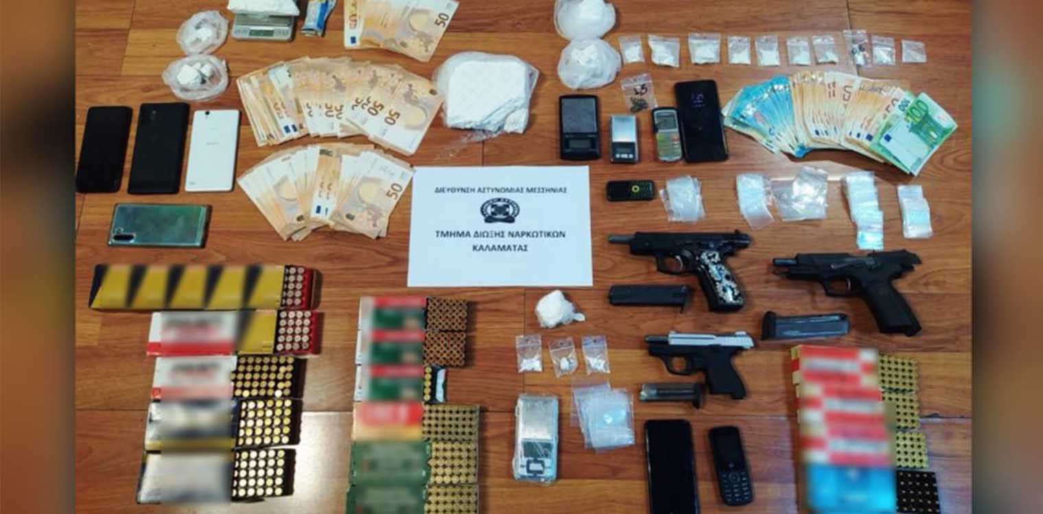 Εξαρθρώθηκε σπείρα διακίνησης κοκαΐνης σε Καλαμάτα και Αθήνα
