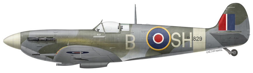 UK Spitfire Mk Vb BL829 John Plagis No 64 Squadron early 1943