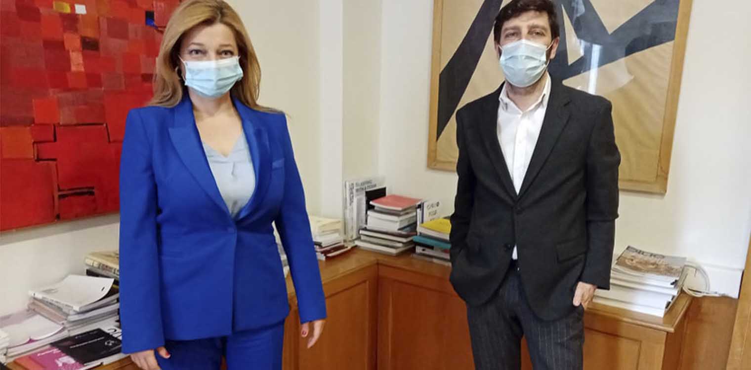 Στήριξη δράσεων σύγχρονου πολιτισμού στην Ηλεία: Συνάντηση Αυγερινοπούλου με τον Υφυπ. Σύγχρονου Πολιτισμού