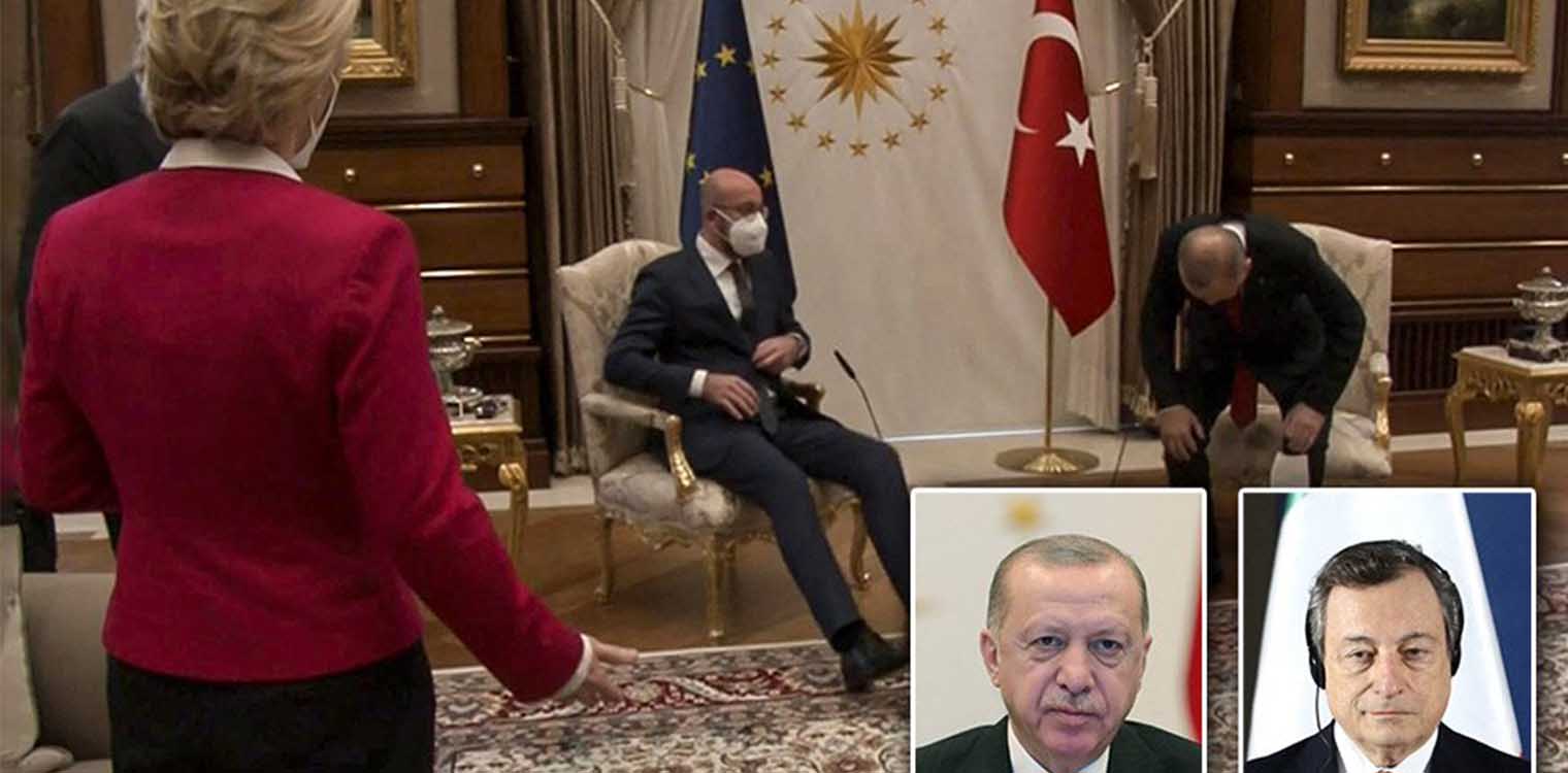 Sofagate: Διπλωματικό επεισόδιο Ιταλίας-Τουρκίας μετά το «δικτάτορας Ερντογάν» του Ντράγκι