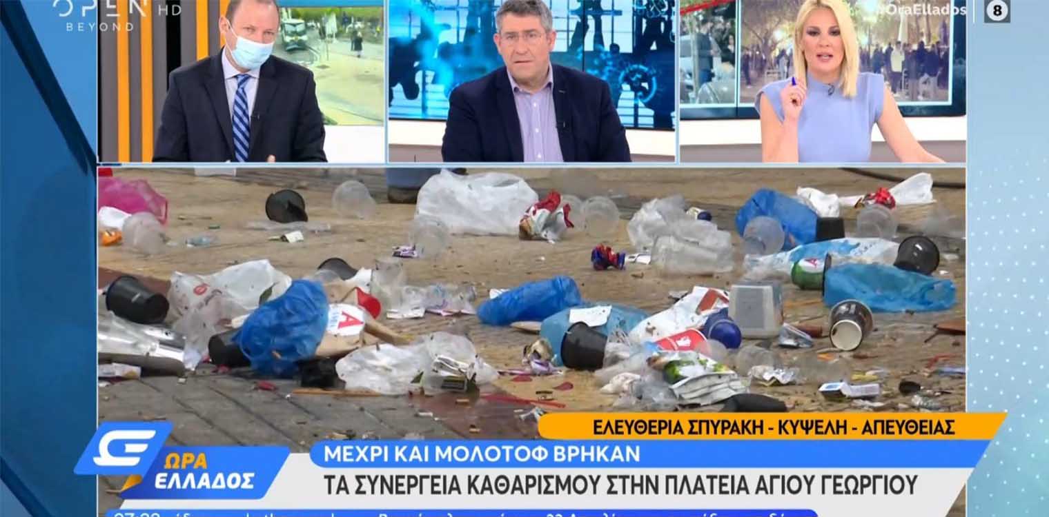 Κυψέλη: Ολονύχτιο πάρτι, τόνοι σκουπίδια και κρυμμένες μολότοφ
