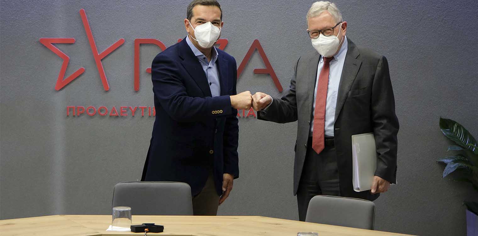 Συνάντηση Τσίπρα με με τον επικεφαλής του Ευρωπαϊκού Μηχανισμού Σταθερότητας (ESM) Κλάους Ρέγκλινγκ
