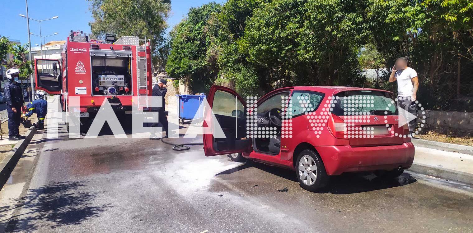 Πύργος: Στις φλόγες αυτοκίνητο στην οδό Υψηλάντους