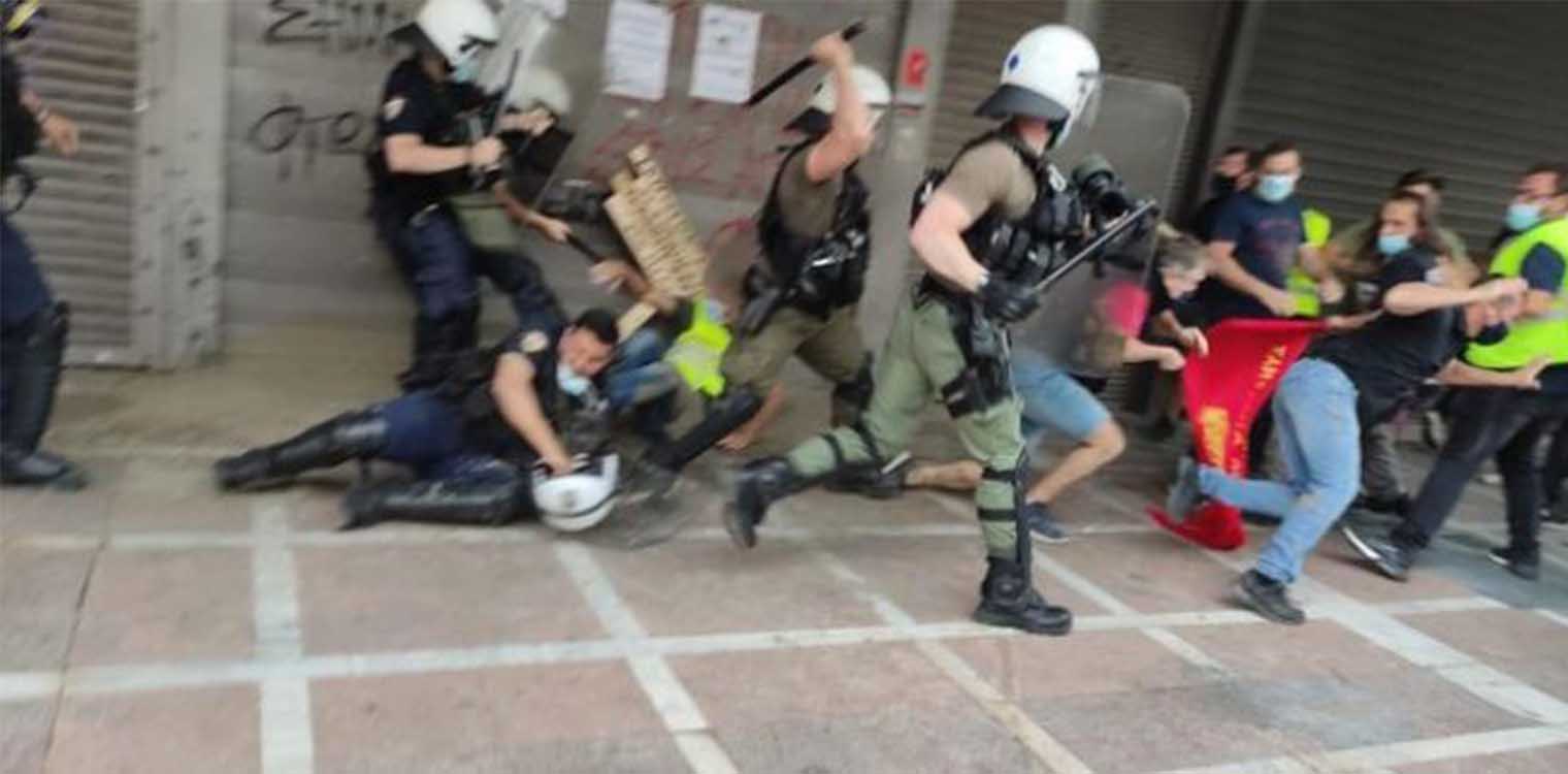 Υπουργείο Εργασίας: Χημικά και ξύλο μεταξύ αστυνομικών και οικοδόμων