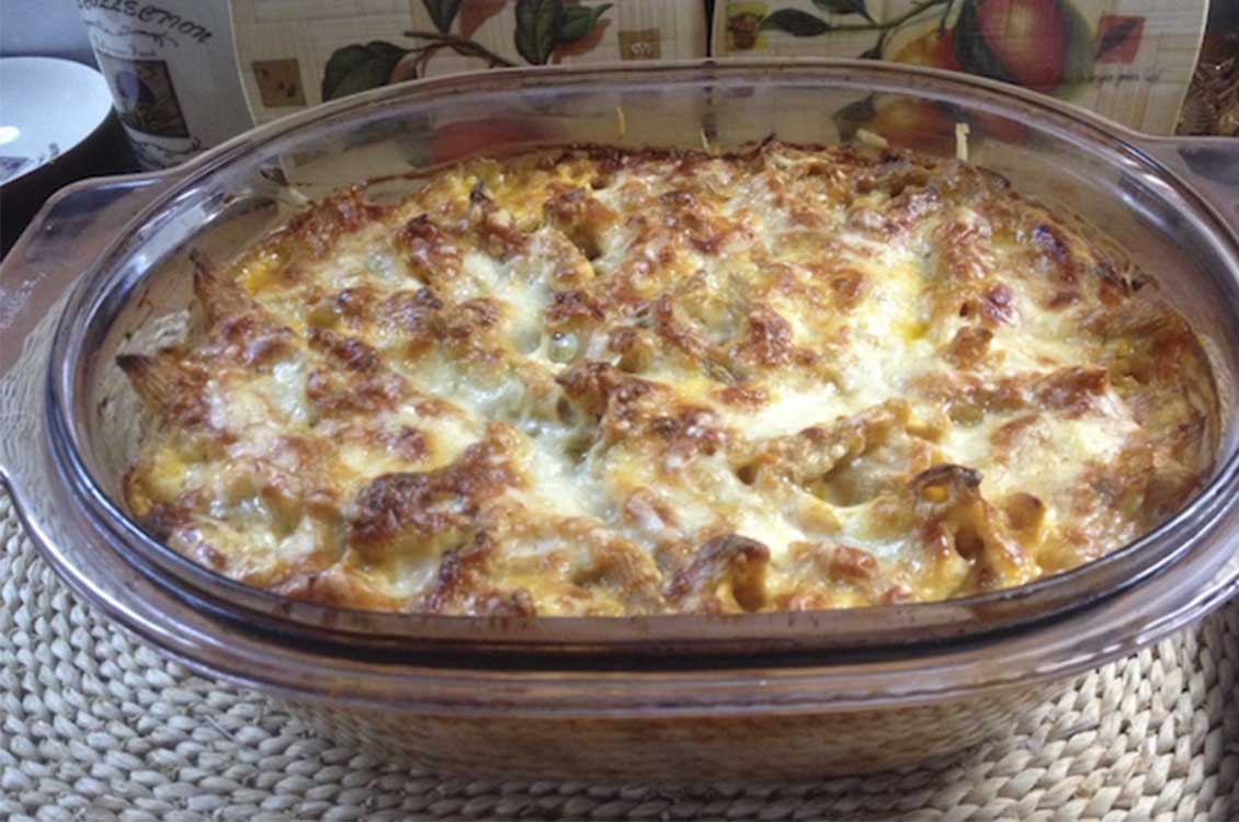 Μοσχαράκι με πένες au gratin