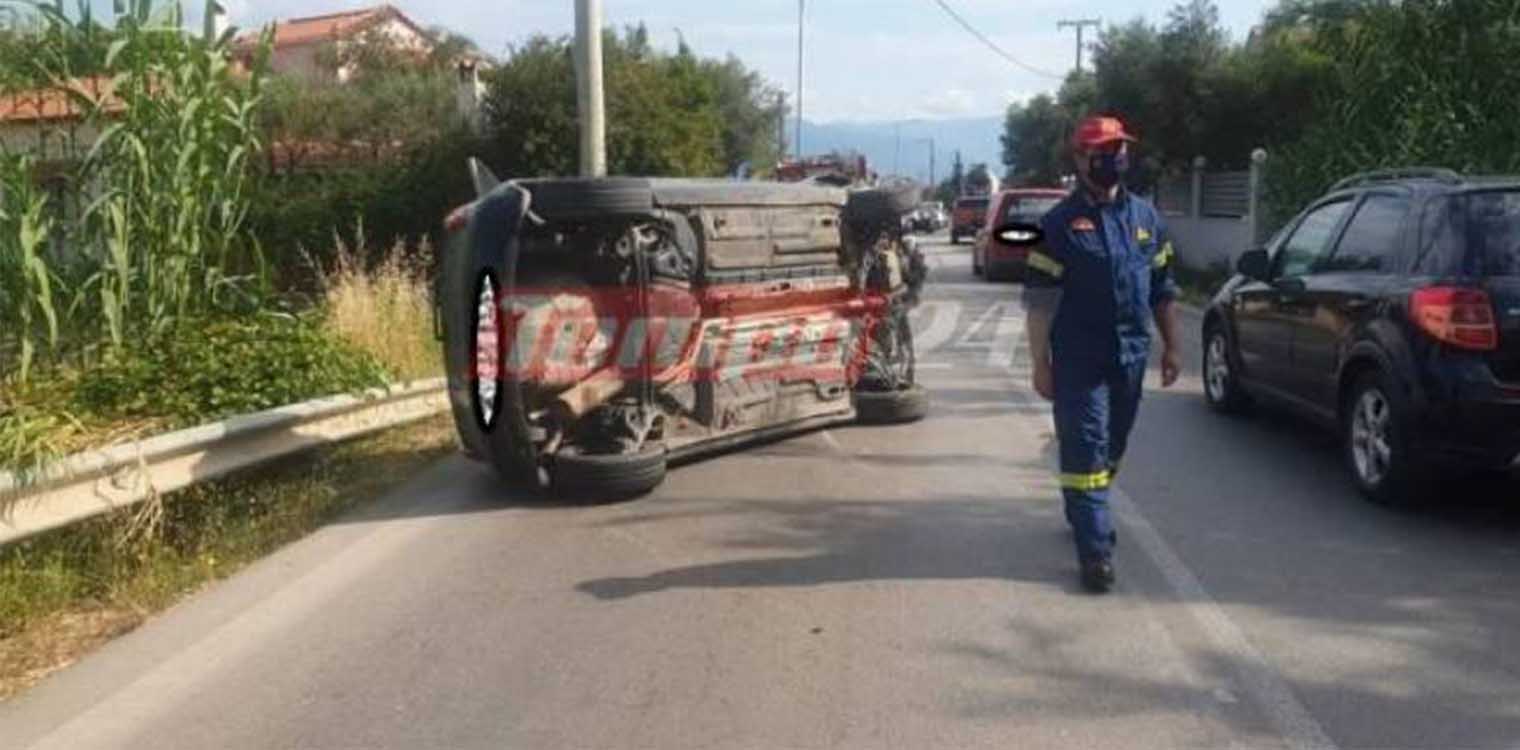 Πάτρα: Ανετράπη όχημα στον Άγιο Βασίλειο - Εγκλωβίστηκε 23χρονη (photos)