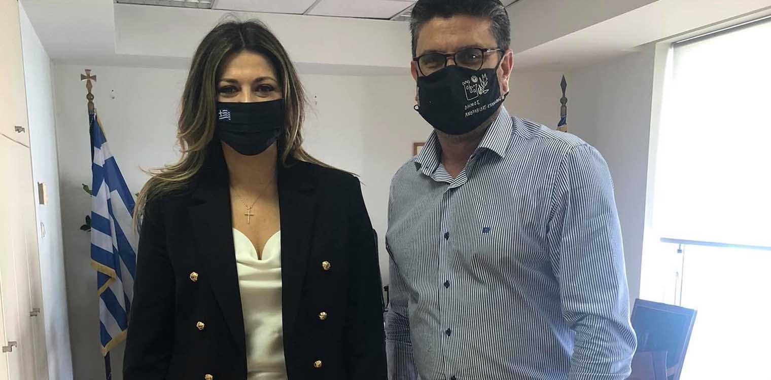 Συνάντηση Γ. Λέντζα με την Υφυπουργό Τουρισμού Σ. Ζαχαράκη