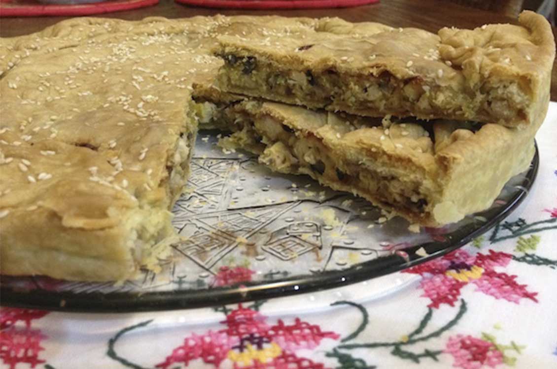 Πίτα με φιλέτο κοτόπουλου και μανιτάρια