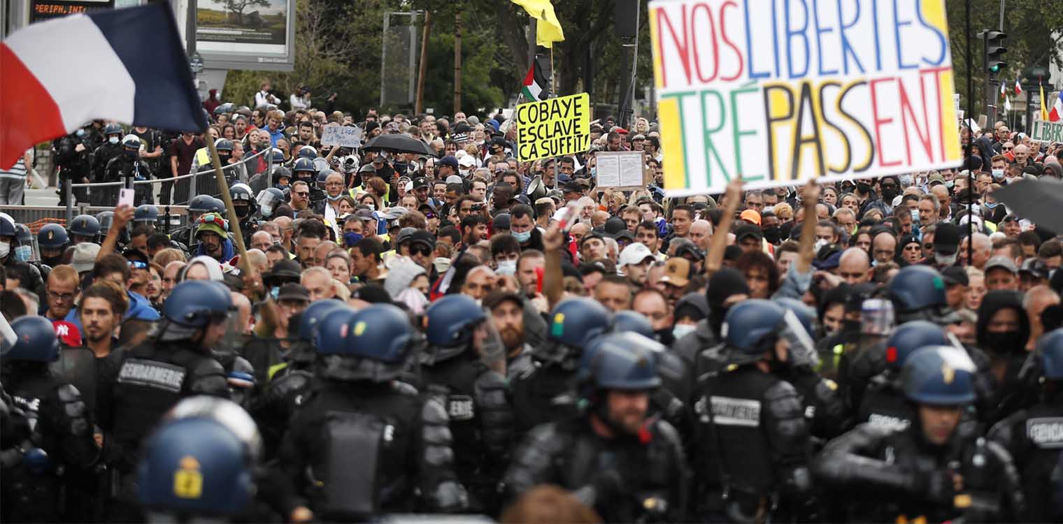 Γαλλία - Κορονοϊός: Διαδηλώσεις σε πόλεις για τέταρτο συνεχόμενο Σαββατοκύριακο, για το πιστοποιητικό εμβολιασμού