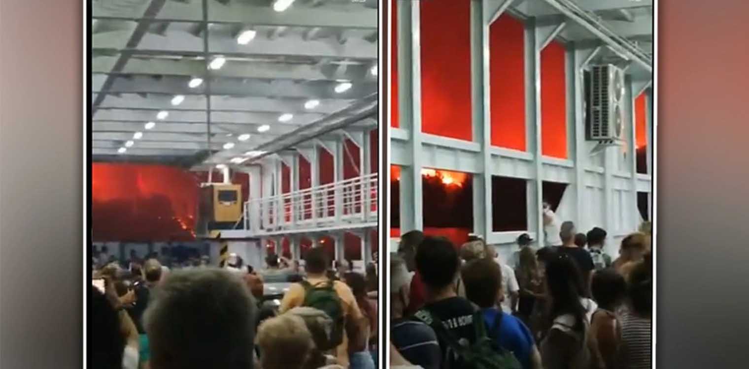 Συγκλονιστικό βίντεο από το φέρι που φεύγει από Εύβοια: «Δεν γίνεται να είναι πραγματικότητα, σαν ταινία μοιάζει»