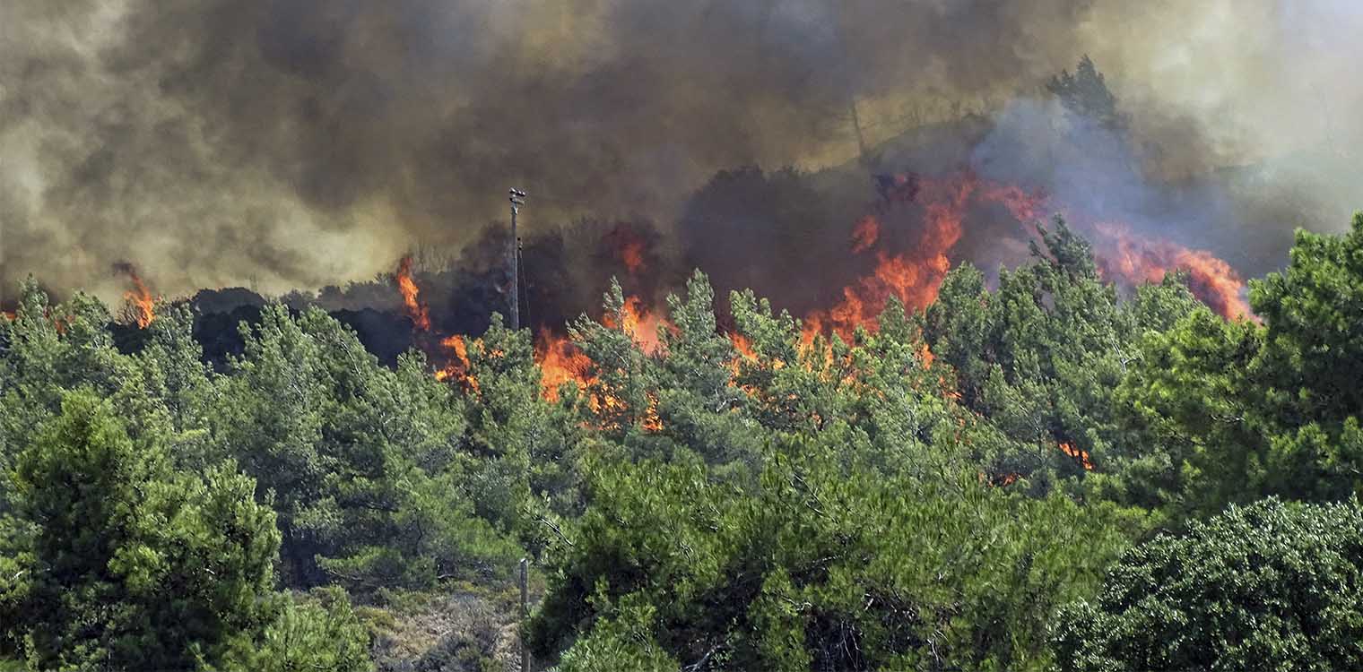 Φωτιά: Ακραίος κίνδυνος πυρκαγιάς στη Ρόδο – Ο χάρτης της Πολιτικής Προστασίας