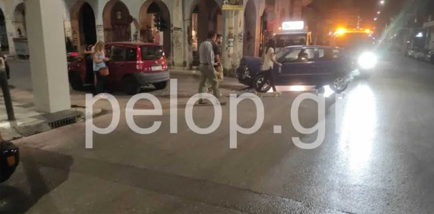 Πάτρα: Τροχαίο τα μεσάνυχτα στην Αγίου Νικολάου με τραυματισμό νεαρής (photos)