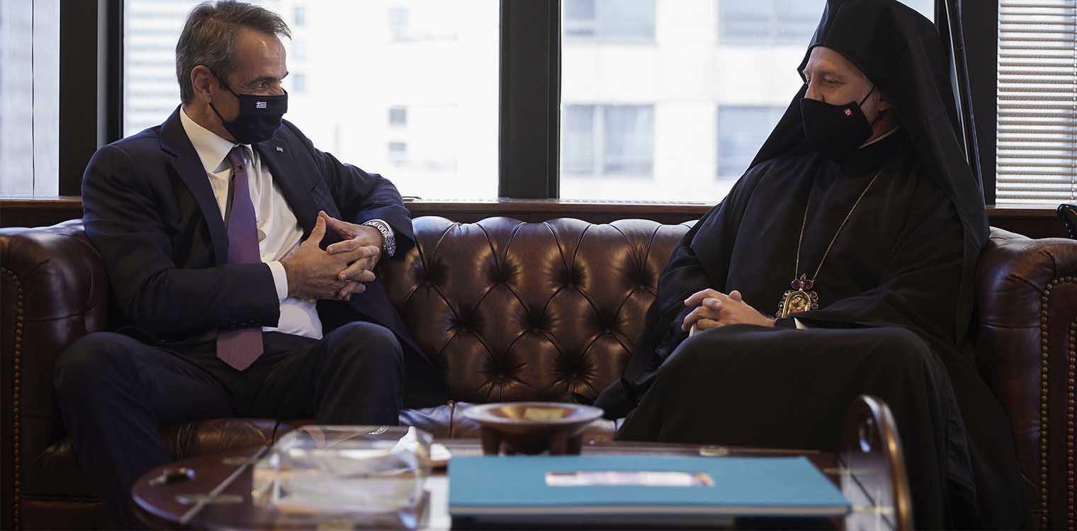 Συνάντηση Μητσοτάκη – Ελπιδοφόρου: «Άρρηκτη η σχέση» της Ελλάδας με την Αρχιεπισκοπή Αμερικής