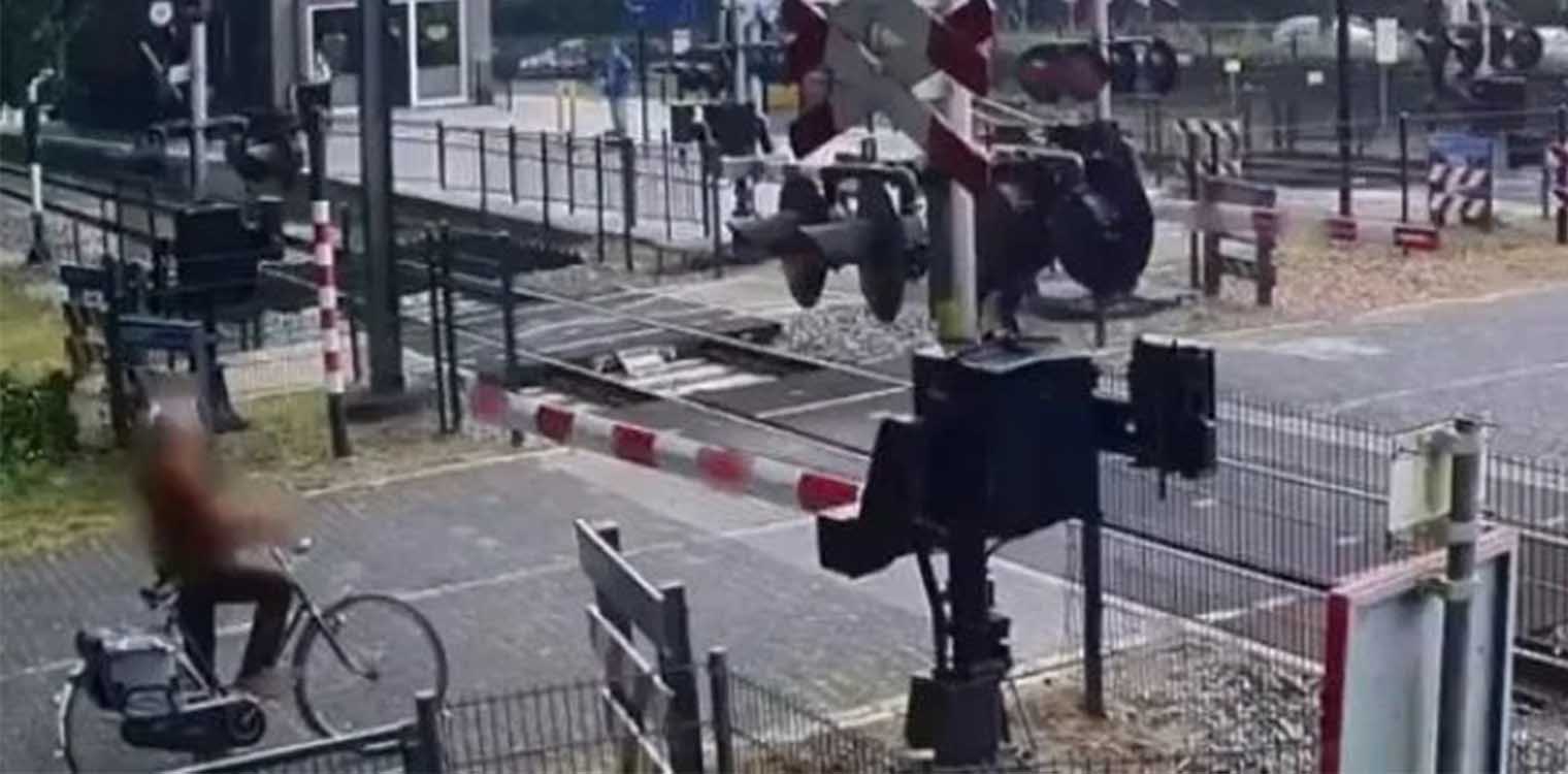 Βίντεο σοκ: Γυναίκα κάνει τρελή πορεία και γλιτώνει παρά τρίχα από τρένο