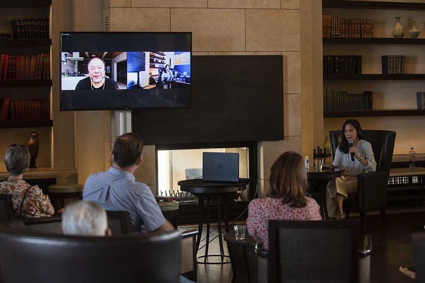 Ai Weiwei in virtual discussion with Liz Alderman