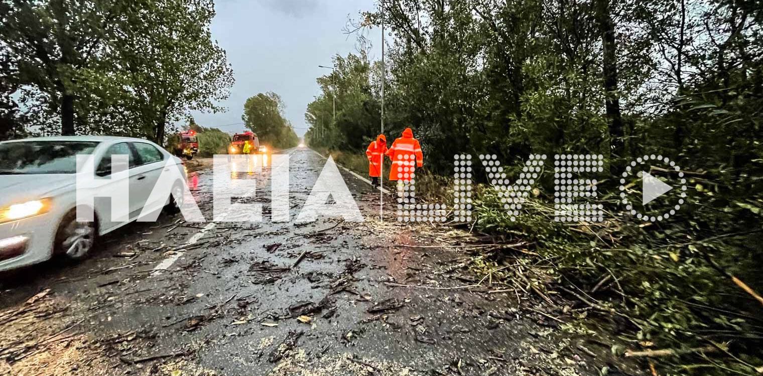 Κρέστενα - Ολυμπία: Σαρωτικό μπουρίνι προκάλεσε προβλήματα (photos &amp; video)