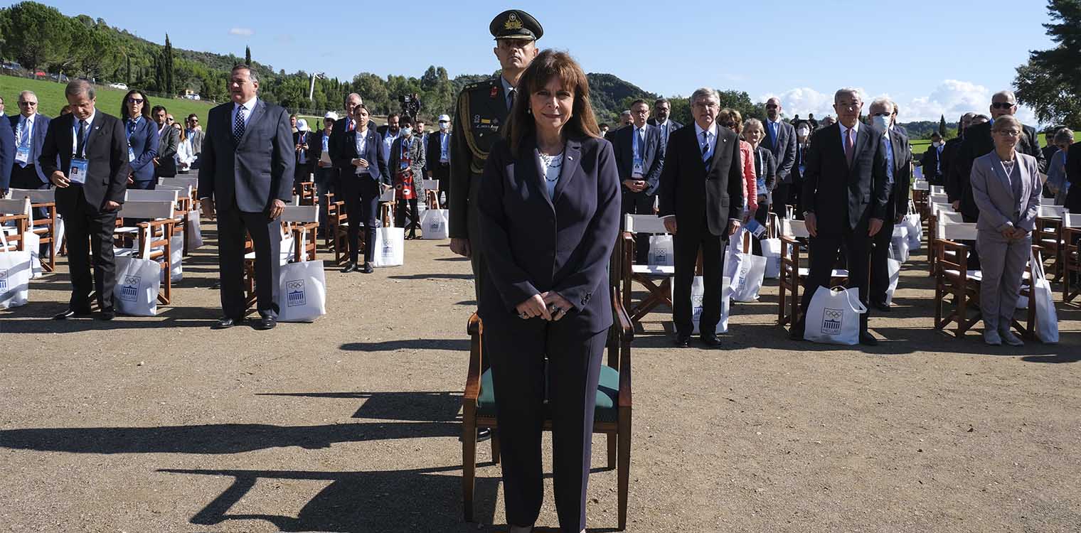 Σακελλαροπούλου: Η τελετή αφής της Oλυμπιακής Φλόγας στον ιερό χώρο της Αρχ. Ολυμπίας μας γεμίζει δέος και περηφάνια