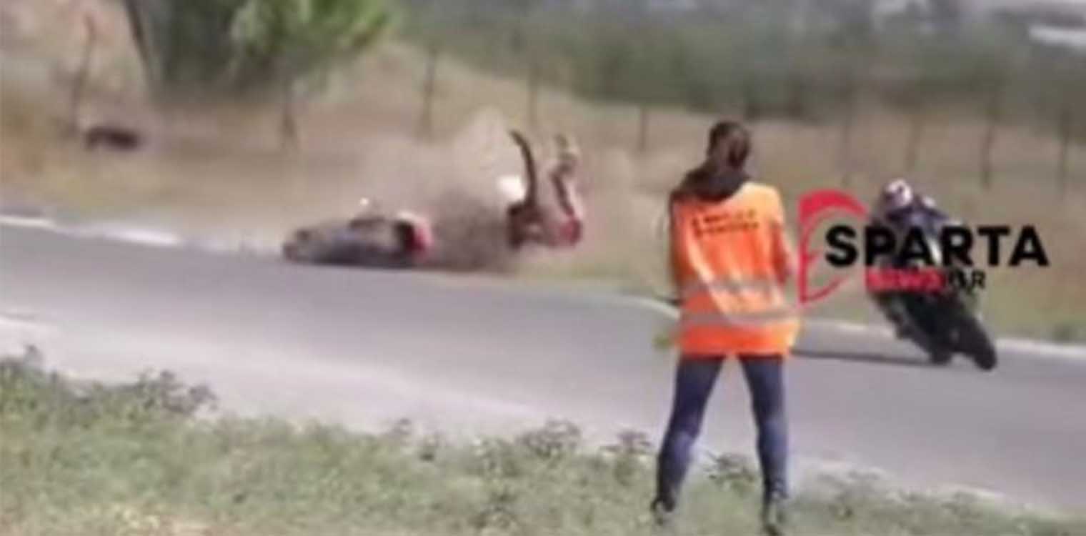 Μέγαρα: Νέο ατύχημα σε αγώνα με μηχανές - Έφυγε από την πίστα με 10 σπασμένα πλευρά