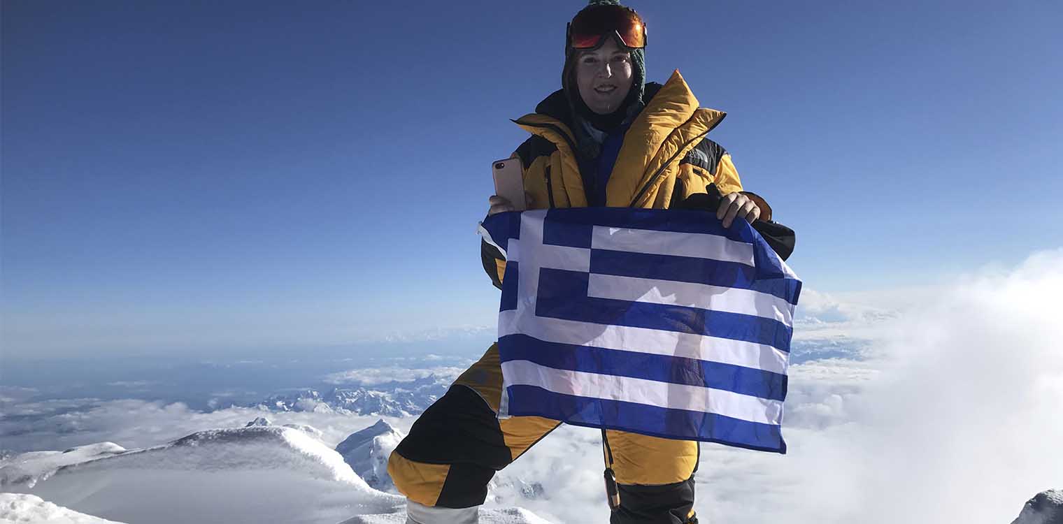 Ελληνίδα αλπινίστρια στην Ανταρκτική μεταφέρει μήνυμα για την προστασία του περιβάλλοντος
