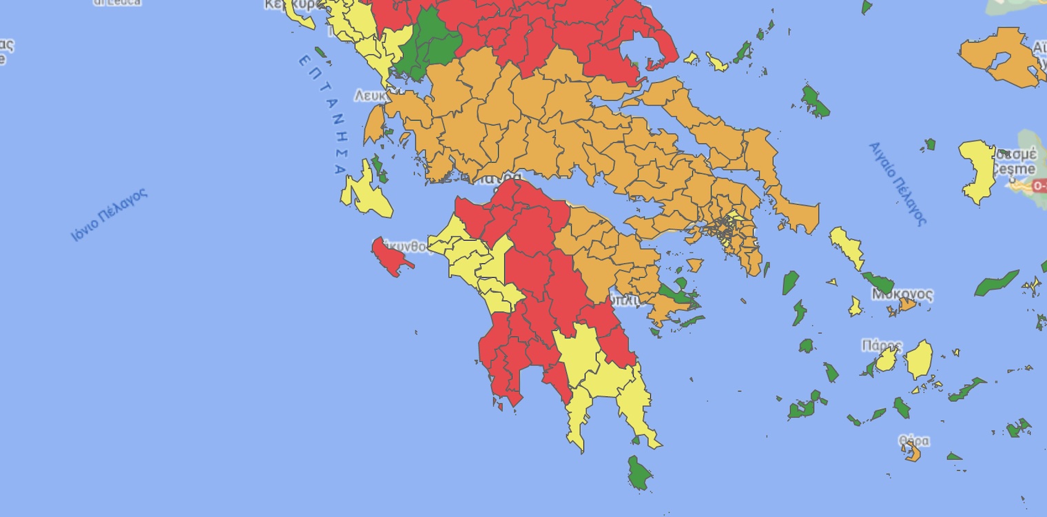 Κορωνοϊός: Κοκκίνησαν τα πάντα γύρω από την Ηλεία
