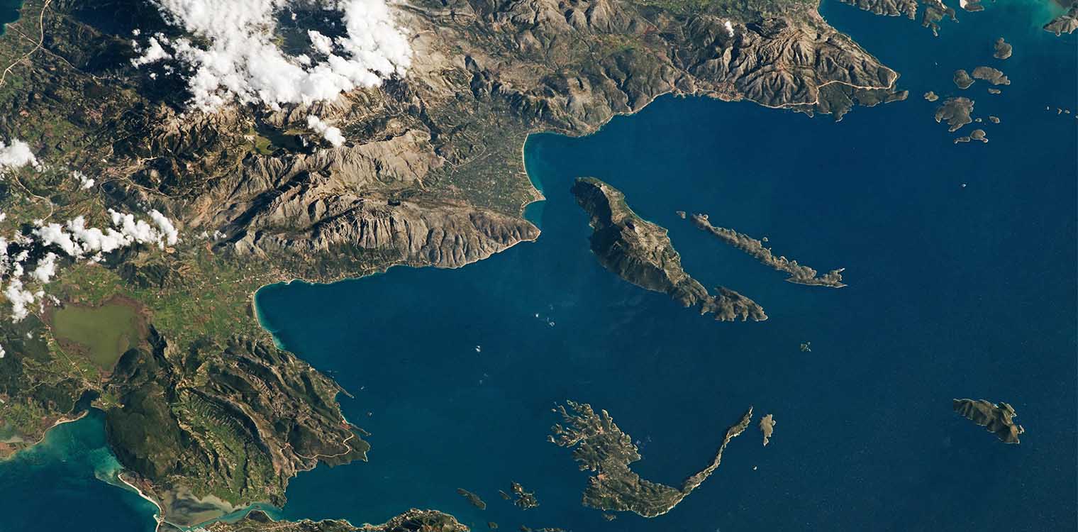 Μια φωτογραφία της Δυτ. Ελλάδας τραβηγμένη από αστροναύτη της NASA από τον Διεθνή Διαστημικό Σταθμό